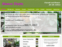 Tablet Screenshot of blumen-tuerpitz.de